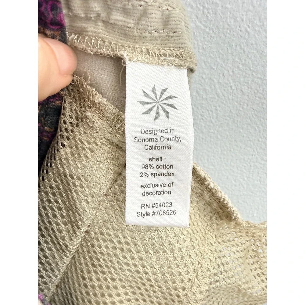 Athleta Khaki Corduroy A Line Flare Skirt Womens No Size Tag Boho Festival Comfy